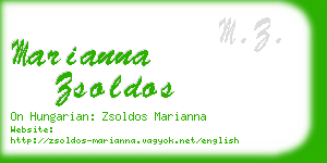 marianna zsoldos business card